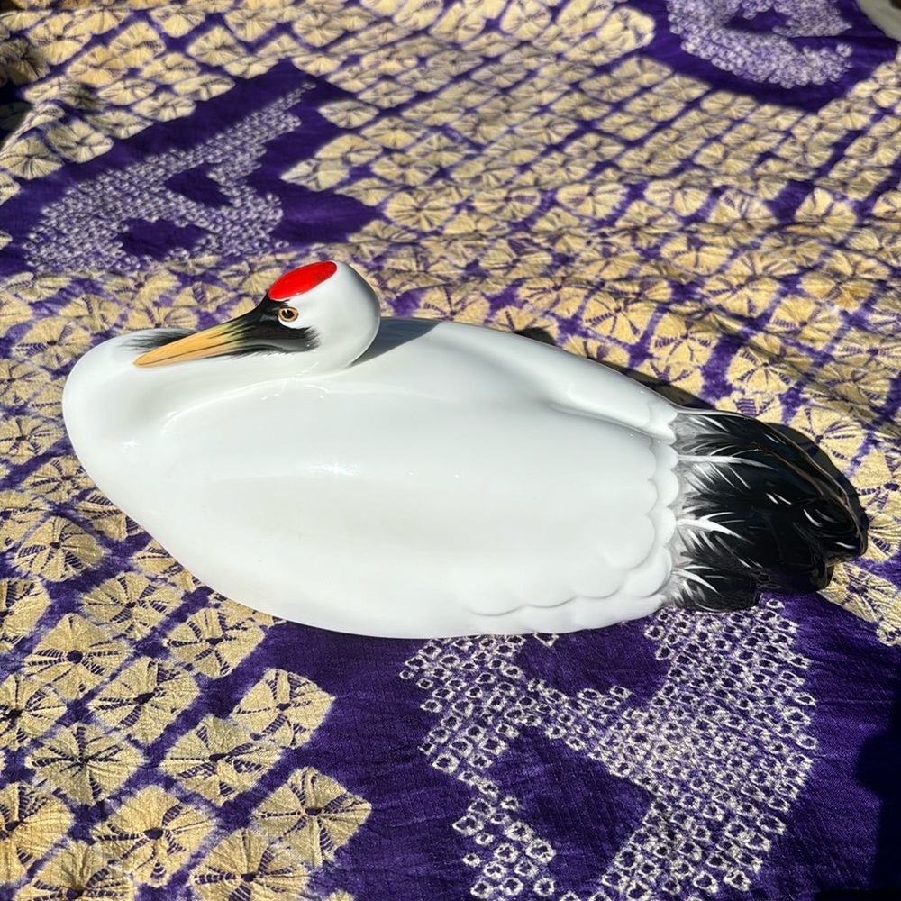 ❤️ 🌾 Vintage Noritake Japan Red Crowned Crane